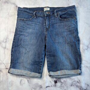 Levi’s 545 Bermuda Jean Shorts Women’s Size 10 Cuffed Long Denim B11